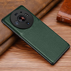 Custodia Lusso Pelle Cover S02 per Xiaomi Mi 12 Ultra 5G Verde