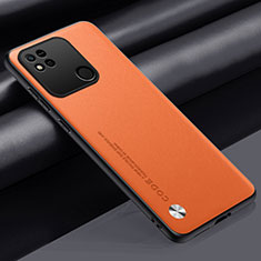 Custodia Lusso Pelle Cover S02 per Xiaomi POCO C31 Arancione