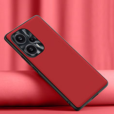 Custodia Lusso Pelle Cover S02 per Xiaomi Poco F5 5G Rosso