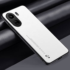 Custodia Lusso Pelle Cover S02 per Xiaomi Redmi 13C Bianco