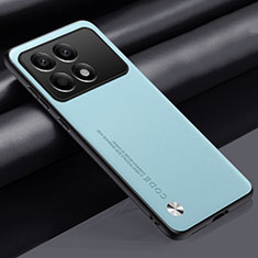 Custodia Lusso Pelle Cover S02 per Xiaomi Redmi K70 5G Azzurro
