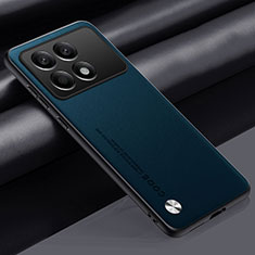 Custodia Lusso Pelle Cover S02 per Xiaomi Redmi K70E 5G Blu