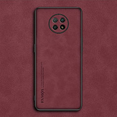 Custodia Lusso Pelle Cover S02 per Xiaomi Redmi Note 9T 5G Rosso
