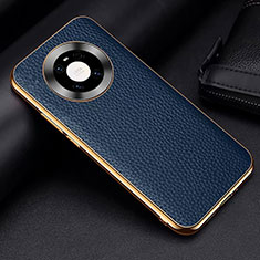 Custodia Lusso Pelle Cover S03 per Huawei Mate 40 Pro Blu