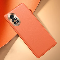 Custodia Lusso Pelle Cover S03 per Huawei Nova 8 5G Arancione