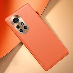 Custodia Lusso Pelle Cover S03 per Huawei Nova 8 Pro 5G Arancione