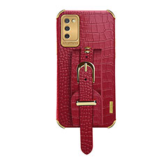 Custodia Lusso Pelle Cover S03 per Samsung Galaxy M02s Rosso