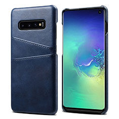 Custodia Lusso Pelle Cover S03 per Samsung Galaxy S10 Blu