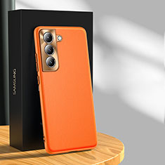 Custodia Lusso Pelle Cover S03 per Samsung Galaxy S21 FE 5G Arancione