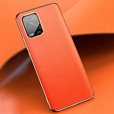 Custodia Lusso Pelle Cover S03 per Xiaomi Mi 10 Lite Arancione