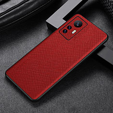 Custodia Lusso Pelle Cover S03 per Xiaomi Mi 12 5G Rosso
