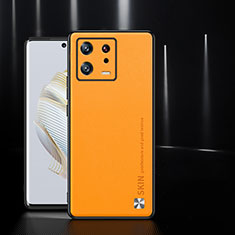 Custodia Lusso Pelle Cover S03 per Xiaomi Mi 13 5G Arancione