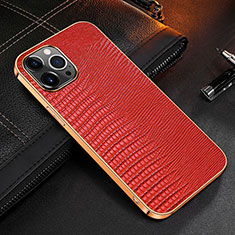 Custodia Lusso Pelle Cover S04 per Apple iPhone 13 Pro Rosso