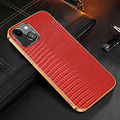 Custodia Lusso Pelle Cover S04 per Apple iPhone 14 Plus Rosso