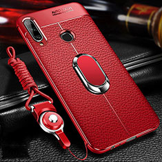 Custodia Lusso Pelle Cover S04 per Huawei Enjoy 10 Plus Rosso