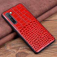 Custodia Lusso Pelle Cover S04 per Oppo Reno3 Rosso