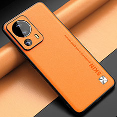 Custodia Lusso Pelle Cover S04 per Xiaomi Mi 12 Lite NE 5G Arancione