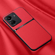 Custodia Lusso Pelle Cover S04 per Xiaomi Redmi 13C Rosso