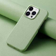 Custodia Lusso Pelle Cover S04D per Apple iPhone 13 Pro Verde