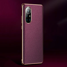 Custodia Lusso Pelle Cover S05 per Huawei Nova 8 5G Viola