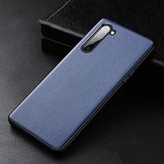 Custodia Lusso Pelle Cover S05 per Oppo Find X2 Lite Blu