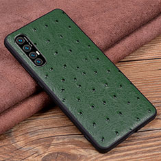 Custodia Lusso Pelle Cover S07 per Oppo Find X2 Neo Verde