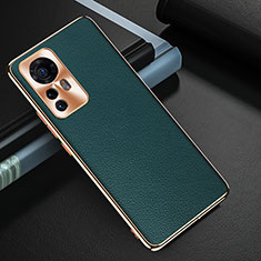 Custodia Lusso Pelle Cover S07 per Xiaomi Mi 12S Pro 5G Verde