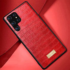 Custodia Lusso Pelle Cover S08 per Samsung Galaxy S21 Ultra 5G Rosso