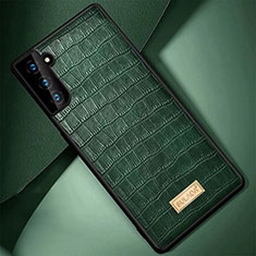 Custodia Lusso Pelle Cover S08 per Samsung Galaxy S22 Plus 5G Verde