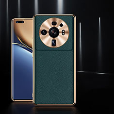 Custodia Lusso Pelle Cover S10 per Xiaomi Mi 12 Ultra 5G Verde Notte