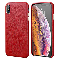 Custodia Lusso Pelle Cover S14 per Apple iPhone Xs Rosso