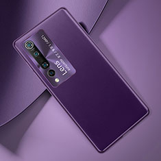 Custodia Lusso Pelle Cover T01 per Xiaomi Mi 10 Pro Viola