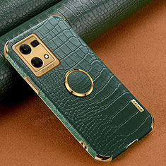 Custodia Lusso Pelle Cover XD1 per Oppo Reno8 4G Verde