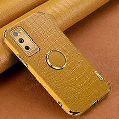 Custodia Lusso Pelle Cover XD1 per Samsung Galaxy S20 FE 5G Giallo