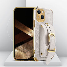 Custodia Lusso Pelle Cover XD2 per Apple iPhone 15 Plus Bianco