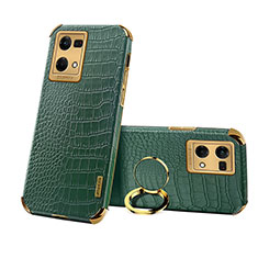 Custodia Lusso Pelle Cover XD2 per Oppo Reno8 4G Verde