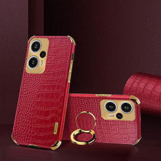 Custodia Lusso Pelle Cover XD4 per Xiaomi Poco F5 5G Rosso