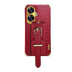 Custodia Lusso Pelle Cover XD5 per Realme C55 Rosso