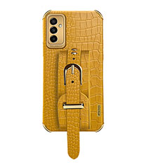 Custodia Lusso Pelle Cover XD5 per Samsung Galaxy F23 5G Giallo