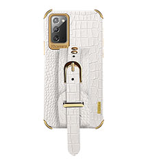 Custodia Lusso Pelle Cover XD5 per Samsung Galaxy Note 20 5G Bianco