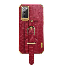 Custodia Lusso Pelle Cover XD5 per Samsung Galaxy Note 20 5G Rosso