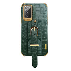 Custodia Lusso Pelle Cover XD5 per Samsung Galaxy Note 20 5G Verde