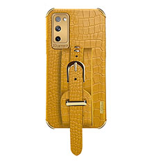 Custodia Lusso Pelle Cover XD5 per Samsung Galaxy S20 FE (2022) 5G Giallo
