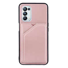 Custodia Lusso Pelle Cover Y01B per OnePlus Nord N200 5G Oro Rosa