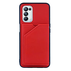 Custodia Lusso Pelle Cover Y01B per OnePlus Nord N200 5G Rosso