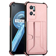 Custodia Lusso Pelle Cover Y01B per Oppo A96 4G Oro Rosa