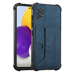 Custodia Lusso Pelle Cover Y01B per Samsung Galaxy A52s 5G Blu