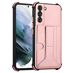 Custodia Lusso Pelle Cover Y01B per Samsung Galaxy S22 5G Oro Rosa