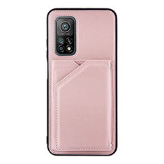 Custodia Lusso Pelle Cover Y01B per Xiaomi Mi 10T 5G Oro Rosa