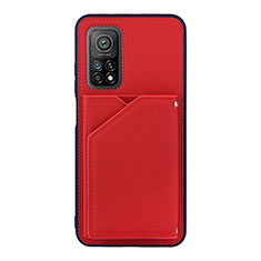 Custodia Lusso Pelle Cover Y01B per Xiaomi Mi 10T 5G Rosso